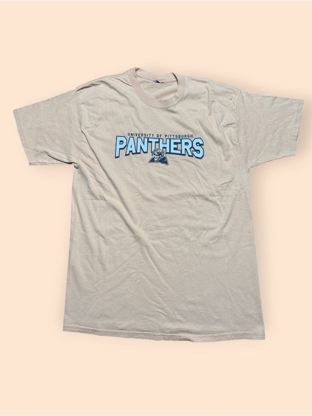 Vintage Pitt Panthers Y2K T Shirt Men’s XL Gold Vtg 2000s Pittsburgh